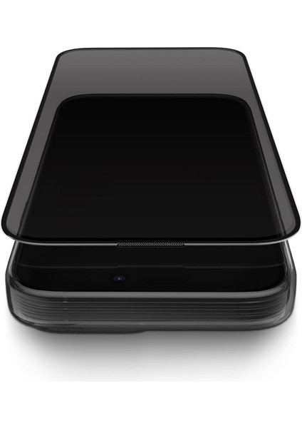Apple iPhone 16E Uyumlu Ahize Korumalı Anti-Dust Privacy Temperli Cam Ekran Koruyucu