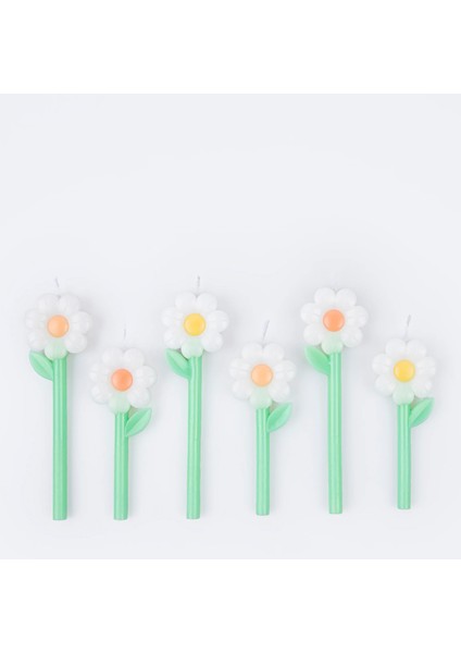 - Daisy Candles - Papatya Mumlar ( x 6)