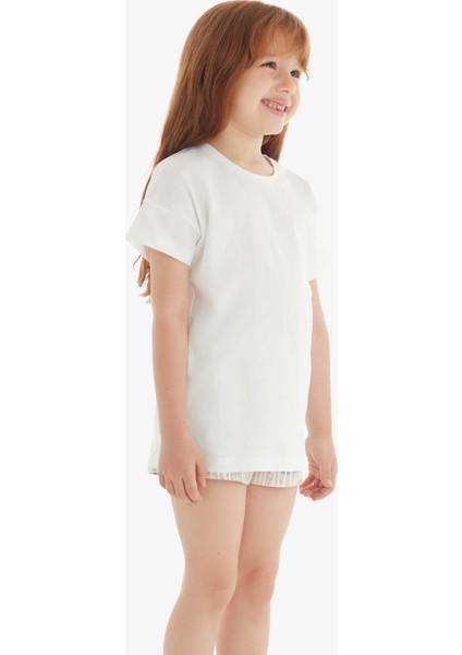 Kız Çocuk T-Shirt 60571 - Beyaz fiyatları