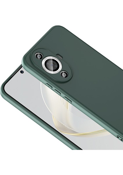 Huawei Nova 12S Uyumlu Kılıf Zore Mara Lansman Kapak-Koyu Yeşil