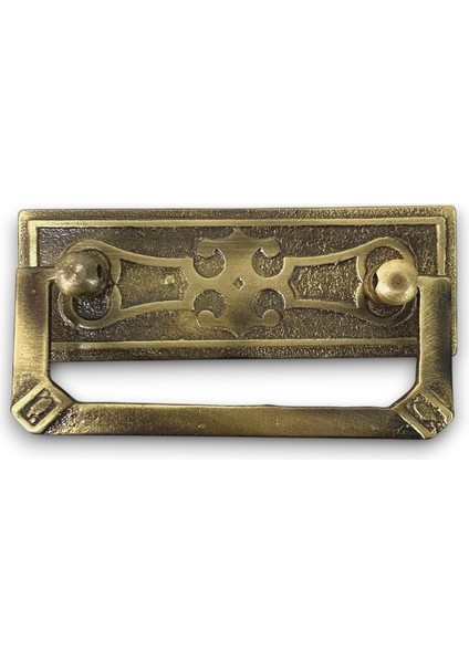 Pirinç Döküm Antik Sarı Rengi 10 cm Sallantılı Kulp (Ömür Boyu Güvence)