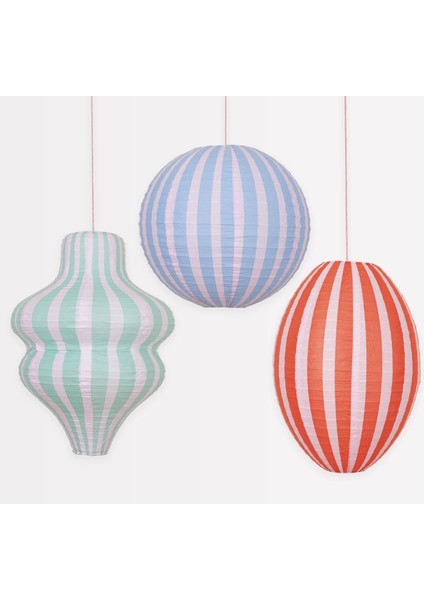 - Stripy Lanterns - Çizgili Fenerler (3'lü)