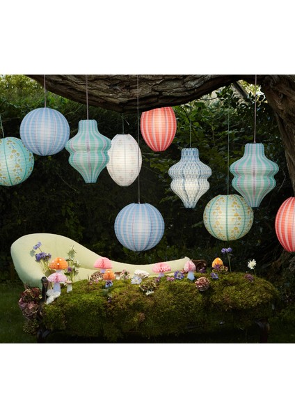 - Stripy Lanterns - Çizgili Fenerler (3'lü) modelleri