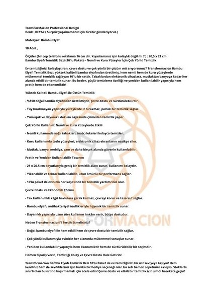 Islak ve Kuru Temizlik Eldiveni Bambu Lifi modelleri