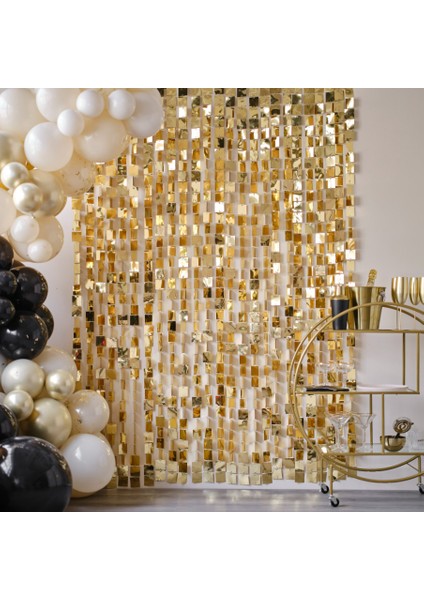 - Backdrop - Sequin Wall - Gold/champagne - Arka Fon - Payetli Duvar - Altın/şampanya
