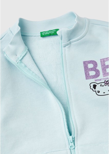 Kadın / Kız Mavi Sweatshırt (Model Kodu: 224P3J70G502U )