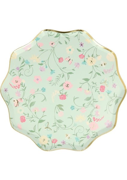 - Ladurée Paris Floral Side Plates - Ladurée Paris Çiçekli Tabaklar (M) (8'li)