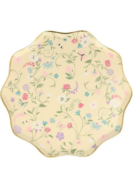 - Ladurée Paris Floral Side Plates - Ladurée Paris Çiçekli Tabaklar (M) (8'li)
