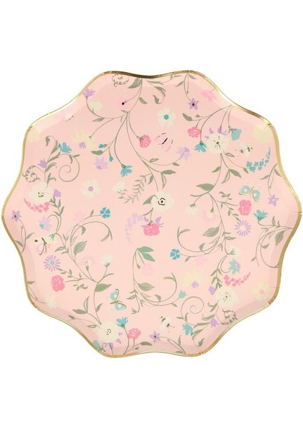 - Ladurée Paris Floral Side Plates - Ladurée Paris Çiçekli Tabaklar (M) (8'li)