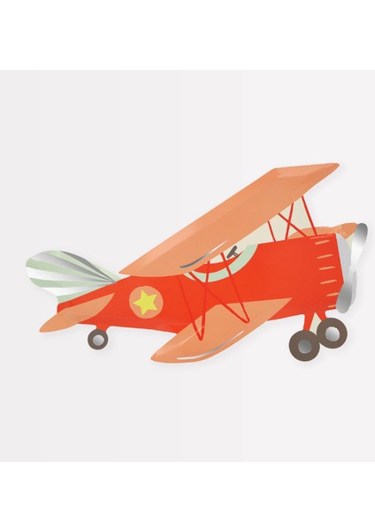 - Plane Plates - Uçak Tabaklar ( x 8)