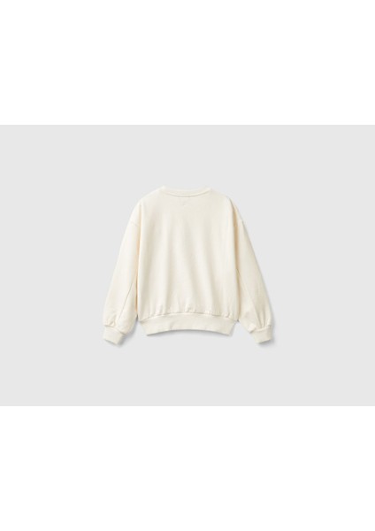 Kadın / Kız Ekru Sweatshırt (Model Kodu: 30L3C10KW )