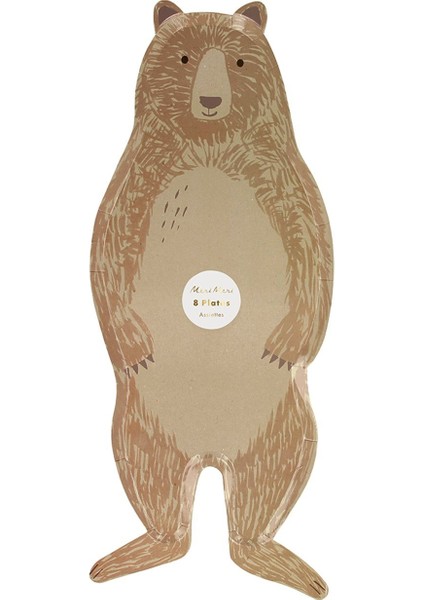- Brown Bear Plates - Ayı Tabak