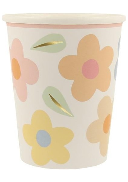 - Çiçekli Bardaklar (8'li)