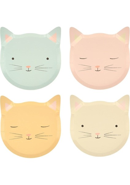 - Cat Plates - Kedi Tabaklar - 8'li