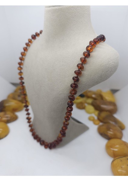 Kehribar Kolye Konyak Renkli Sertifikalı Yetişkin Kadın Kolye fiyatları