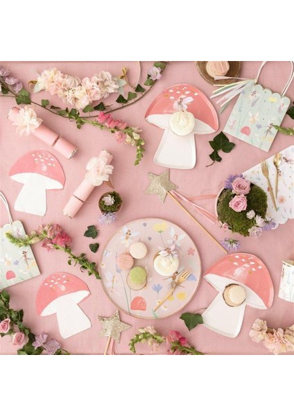 - Fairy Toadstool Plates - Perili Mantar Tabaklar - 8'li modelleri