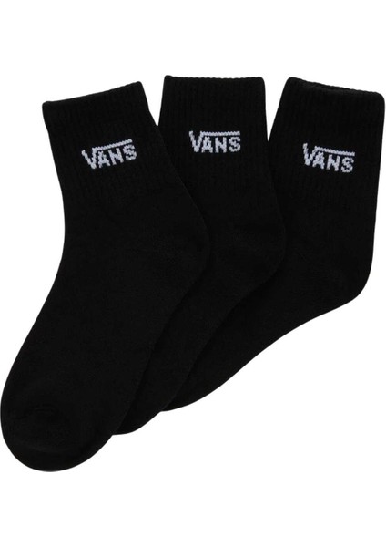 Half Crew Socks (3 Çift) Siyah Kadın Çorap