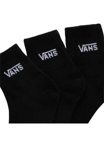 Half Crew Socks (3 Çift) Siyah Kadın Çorap