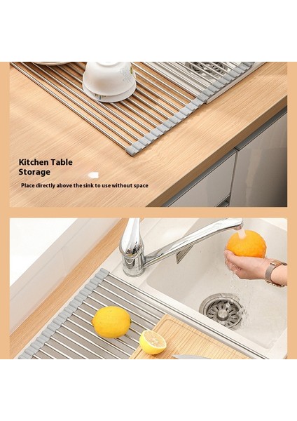 304 Paslanmaz Çelik Boşaltma Perdesi Mutfak Lavabosu Boşaltma Bulaşık Rafı Katlanabilir Boşaltma Rafı Küf Önleyici Silikon Raflar (Yurt Dışından) modelleri