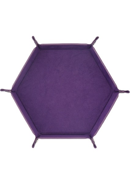 Altıgen Zar Tepsisi Tepsi Çeşitli Eşyalar Düzenleyici Renk Kutusu Masaüstü Zar Aksesuarları Deri Zar Kulesi Kurutulmuş Meyve (Yurt Dışından)