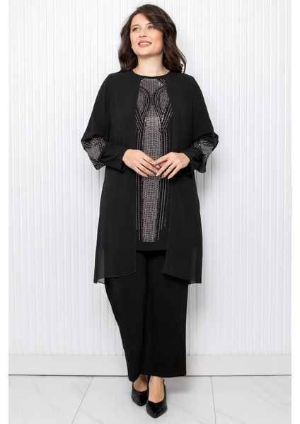 Taş Baskı Detaylı Ikili Takım Siyah FHM952 fiyatları