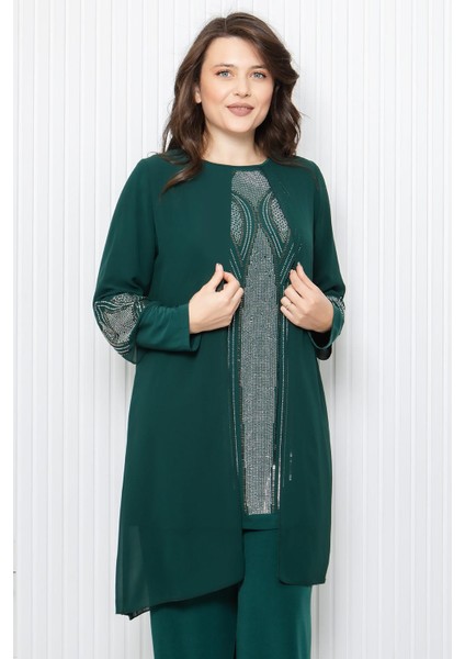 Taş Baskı Detaylı Ikili Takım Zümrüt FHM952 fırsatları