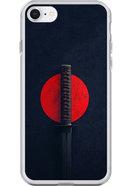 Apple iPhone 6 Uyumlu Şeffaf Kılıf Samuray Kılıcı Tasarımlı