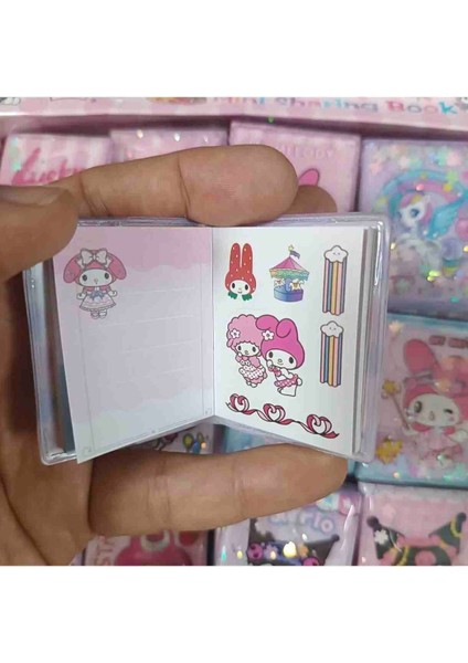 3 Adet Mini Sulu Sticker Defteri 300+ Stickerlı Kuromi Melodi Defter modelleri