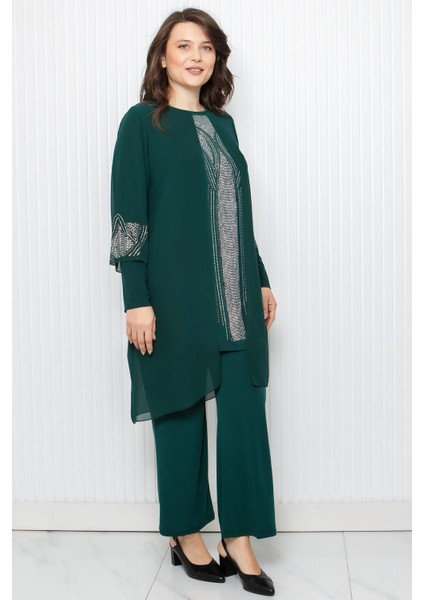 Taş Baskı Detaylı Ikili Takım Zümrüt FHM952 modelleri