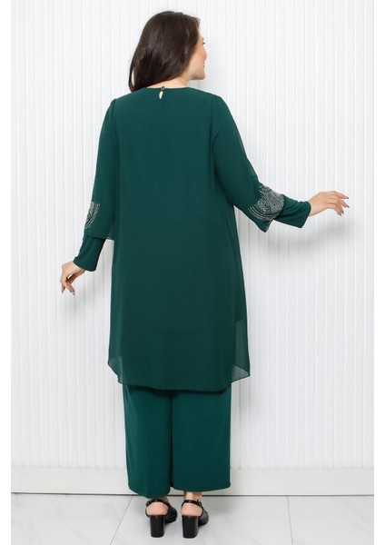 Taş Baskı Detaylı Ikili Takım Zümrüt FHM952 indirimleri