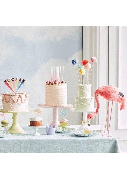 - Multi Pompom Cake Toppers - Çok Ponponlu Pasta Süsü