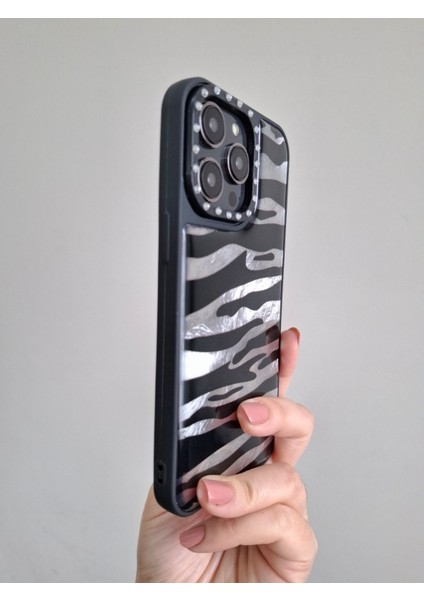 iPhone 14 Pro Max Uyumlu Leopar Desenli Taşlı Kamera Çıkıntılı Kaliteli Lüks Kılıf modelleri