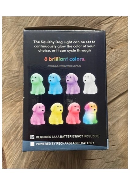 Pufuduk Lamba Oyuncak Mini Köpek Silikonlu 8 Farklı LED Işıklı Lamba