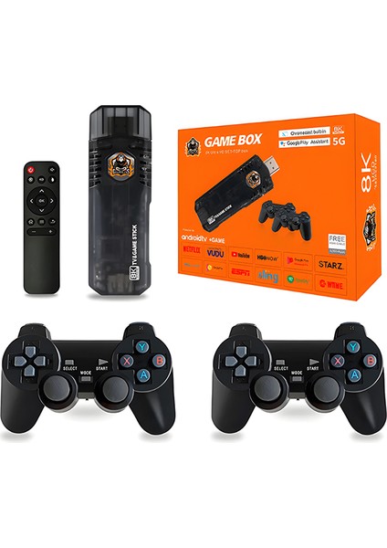 X98 8k Ultra Hd 64 GB Tv Box Game Box Android Tv Retro Oyun Konsolu