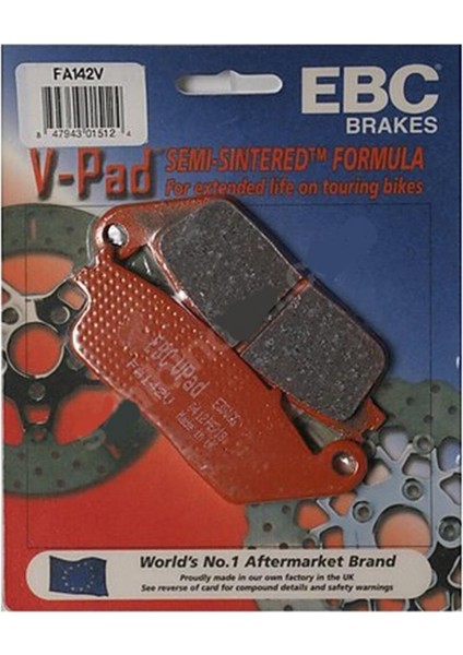 Fren Balatası Yarı Sinter FA142V 2017-2023 Kawasaki Z 650 Ön