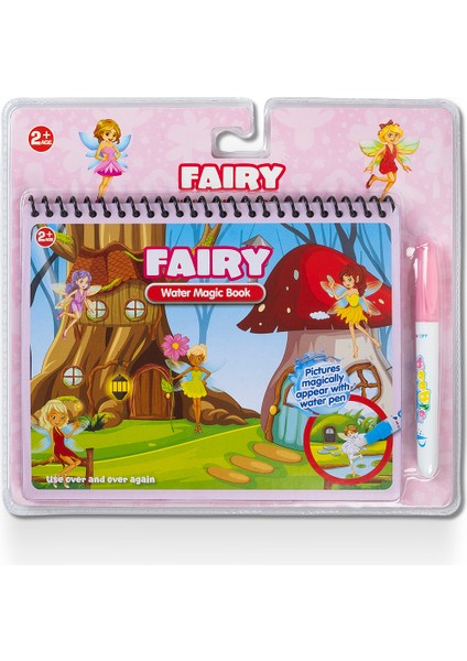 Sihirli Boyama Kitabı Water Magic Book Özel Sulu Kalem ile Fairy Periler fiyatları