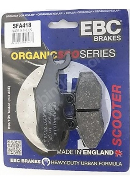 Fren Balatası SFA418 2010-2021 Piaggio Beverly 300 Rst Arka