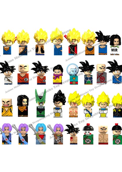 KT1007 KT1009 KT1011 KT1020 KF6142 Dragon Ball Z Goku Vegeta Sandıklar Kuririn Mini Aksiyon Oyuncak Figürler Çocuklar Birleştirin Bebek Hediyeler (Yurt Dışından) modelleri