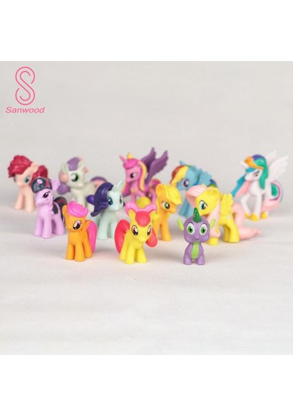 12 Adet/takım My Little Pony Aksiyon Figürü Pvc Model El Sanatları Oyuncak Masa Araba Dekor (Yurt Dışından) indirimleri