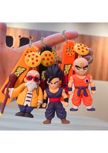 Dragon Ball Z Son Goku Majin Buu Kuririn Usta Roshi Piccolo Karikatür Anahtarlık Bebek Anahtarlık Çanta Araba Anahtarlığı Aksesuarı Hediyeler (Yurt Dışından) modelleri