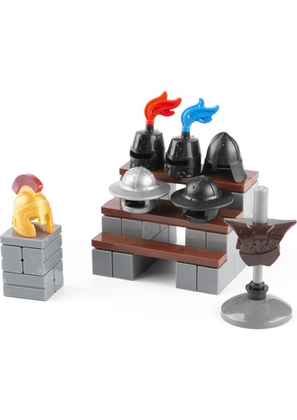 Ortaçağ Askeri Parçalar Castle Rider Askerler Aksiyon Setleri Modeli Tuğla Şövalyeleri Ağır Piyade Yapı Taşı Erkek Çocuk Oyuncakları (Yurt Dışından)