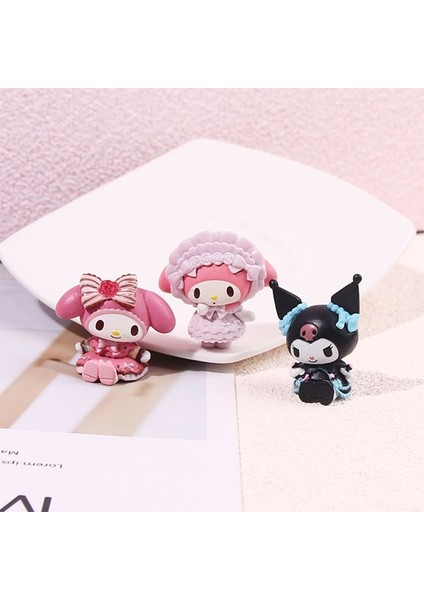Anime Sanrio Şekil Melody Аниме Фигурки Kuromi Aksiyon Figürleri Koleksiyon Modeli Süs Araba Dekorasyon Çocuklar Kızlar Için Hediye (Yurt Dışından) modelleri