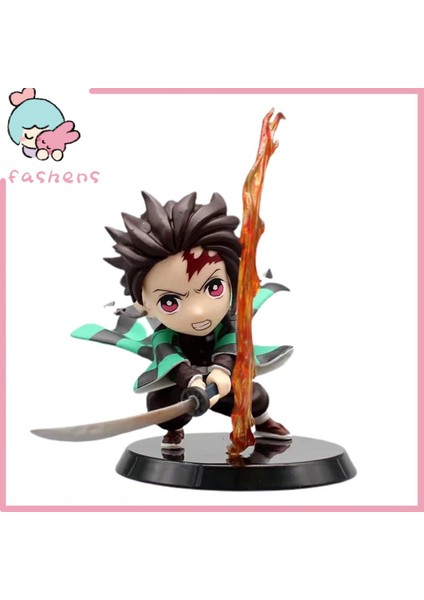Demon Slayer Süs Canlı Ifade Aksiyon Figürü Anime Bebek Modeli Oyuncak (Yurt Dışından)