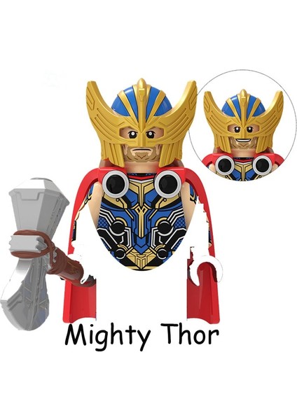 Süper Kahramanlar Thor: Aşk ve Thunder Korg Jane Foster Gorr Modeli Yapı Taşları Enlighten Tuğla Aksiyon Figürü Oyuncakları Çocuklar Için (Yurt Dışından)
