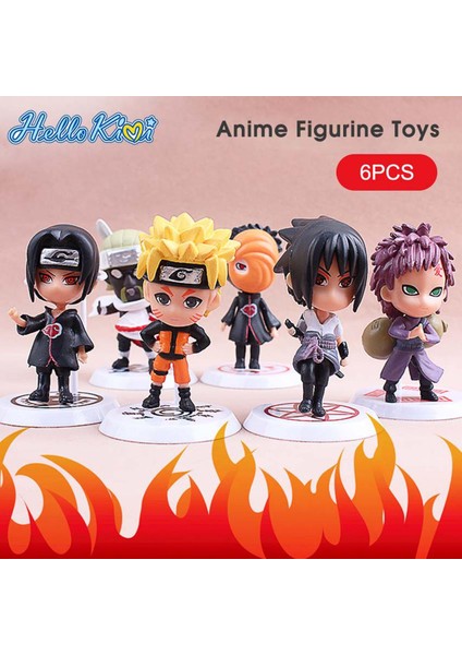 Hellokimi 6 Adet Anime Heykelcik Oyuncaklar Japonya Anime Naruto Figürü Pvc Aksiyon Heykelcik Modeli Bebek Figürü Oyuncak Koleksiyonu Oyuncak Bebekler Naruto Uzumaki (Yurt Dışından)