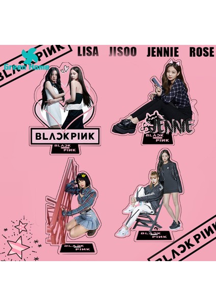 Green Home Idol Standee Lisa Jennie Pembe Şekil Standee Akrilik Dekor Standı (Yurt Dışından) indirimleri