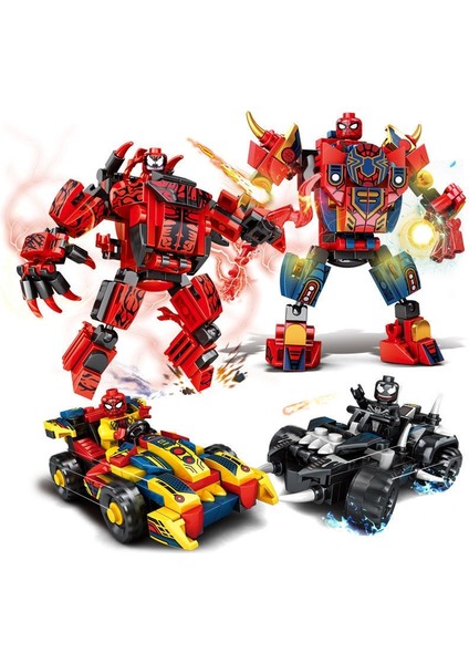 Marvel Avengers Film Dönüştürme Robotu 2 In1 Doğrudan Dönüşüm Mecha Aksiyon Figürü Montaj Yapı Taşları Legoboys Oyuncaklar Hediyeler (Yurt Dışından)