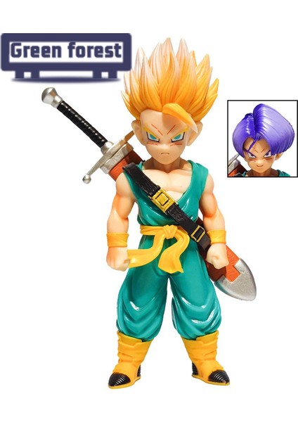 Yeşil Orman Anime Figürü Değiştirilebilir Kafaları Dragon Ball Anime Sandıklar Figürleri Heykeli (Yurt Dışından)