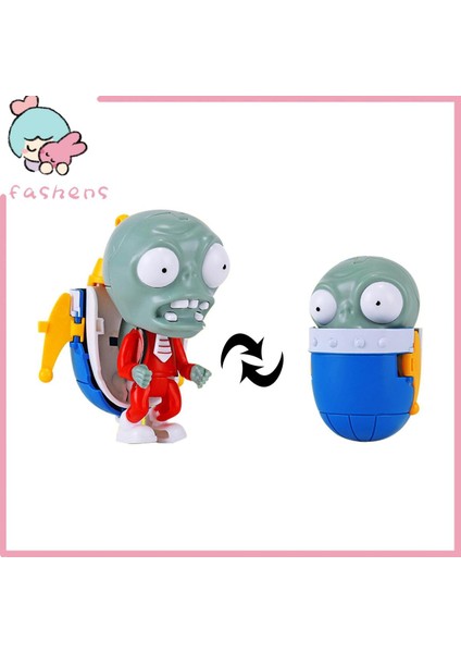 Peashooter Şekil Başkalaşım Oyuncak Peashooter Kova Zombi Aksiyon Figürü (Yurt Dışından)