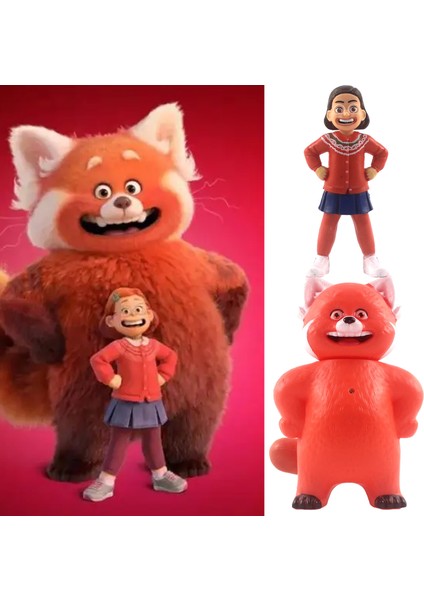 5 Adet Dönen Kırmızı Şekil Karikatür Kırmızı Panda Figürleri Bebek Statik Modelleri Sevimli Bebek Model Oyuncaklar Masaüstü Süsleme Doğum Günü Hediyesi (Yurt Dışından) indirimleri